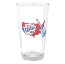 Miller Lite Guitar Pint Glass