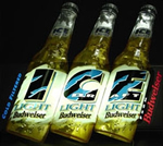 Bud Ice Three Bottle Lit Sign