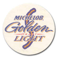 Michelob Golden Draft Light Round Coaster