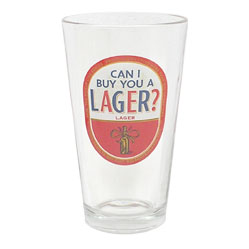 Molson Can I Buy You a Lager Pint Glass