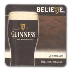 Guinness Believe Coasters