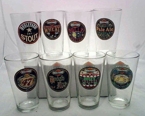 Boulevard Famous 8 Pack Pint Glasses