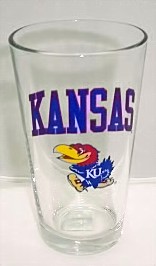 KU Kansas Pint Glass