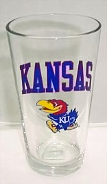 KU Kansas Pint Glass