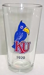 KU Jayhawks 1920 Pint Glass