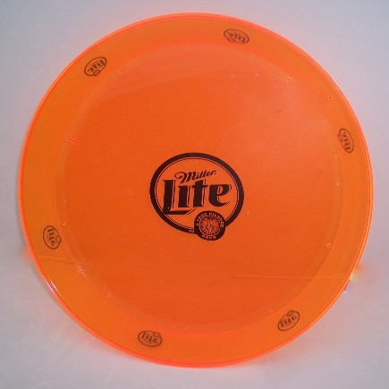 Plastic Miller Lite Orange Serving Tray