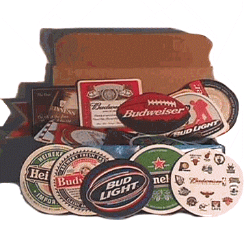 Boxed Set of 100  Budweiser assorted Coasters
