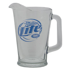 Miller Lite Glass Pitcher & Mug Set