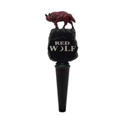 Red Wolf (wolf on top)Tap Handle