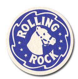 Rolling Rock Round Coasters
