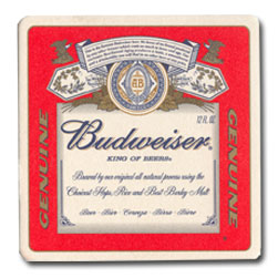 Budweiser Label Coaster