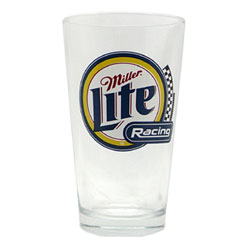 Miller Lite Racing Pint Glass