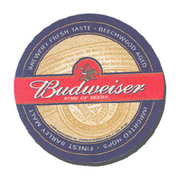 Budweiser Script Coasters