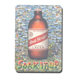 Red Stripe Soak It Up Coasters