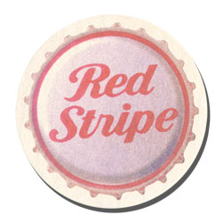Red Stripe Cap Coasters
