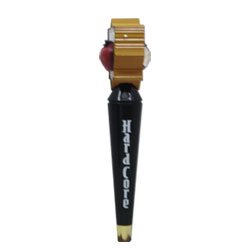Side view of Hard Core tap handle.