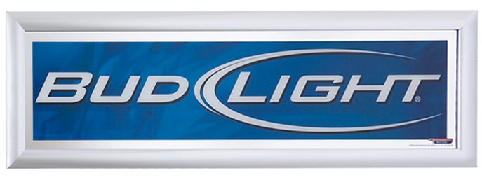Bar Mirrors With Beer And Liquor Logo, Bud Light Mirror Picture